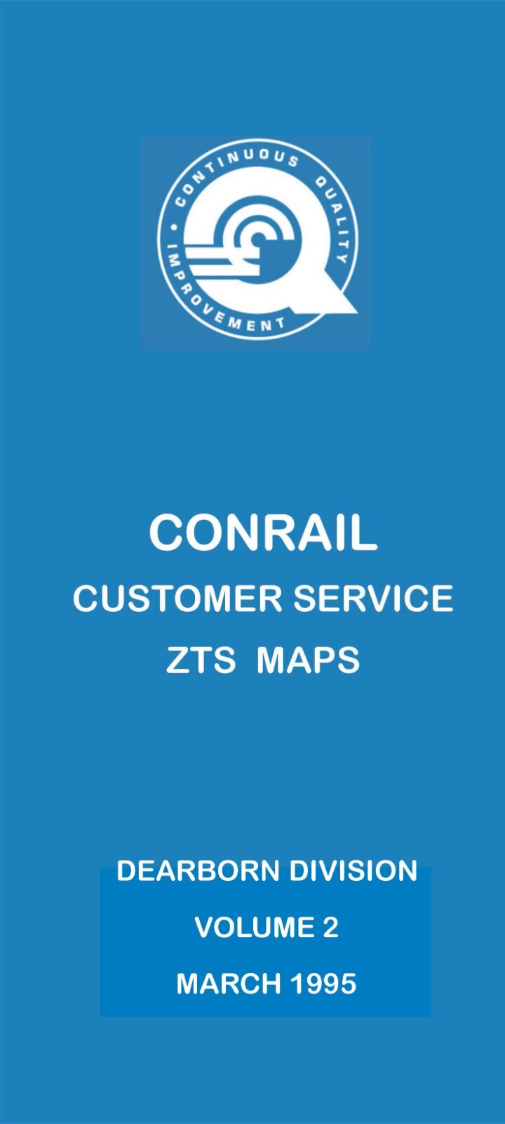 Conrail 1995 Dearborn Div Volume 2 Zone-Track-Spot “ZTS” Maps PDF Pages on DVD