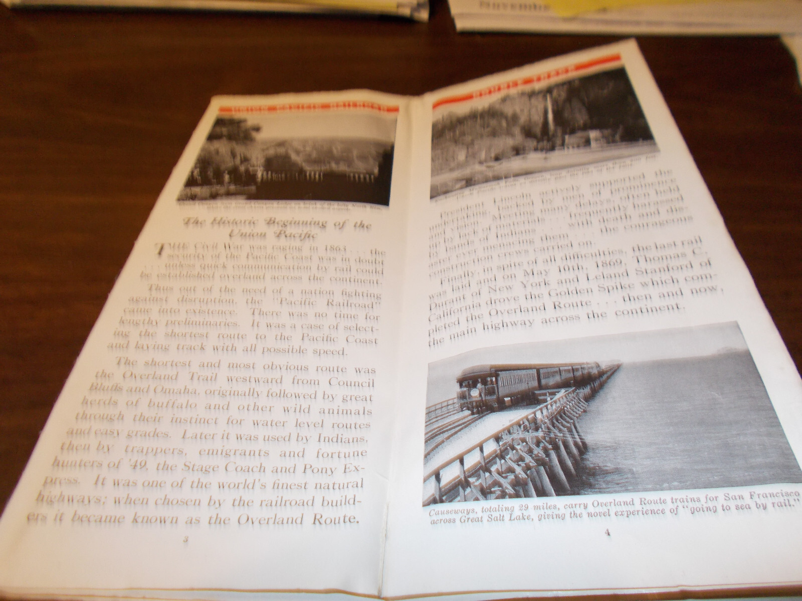 1936 Union Pacific RR Vintage United States Map amd Brochure
