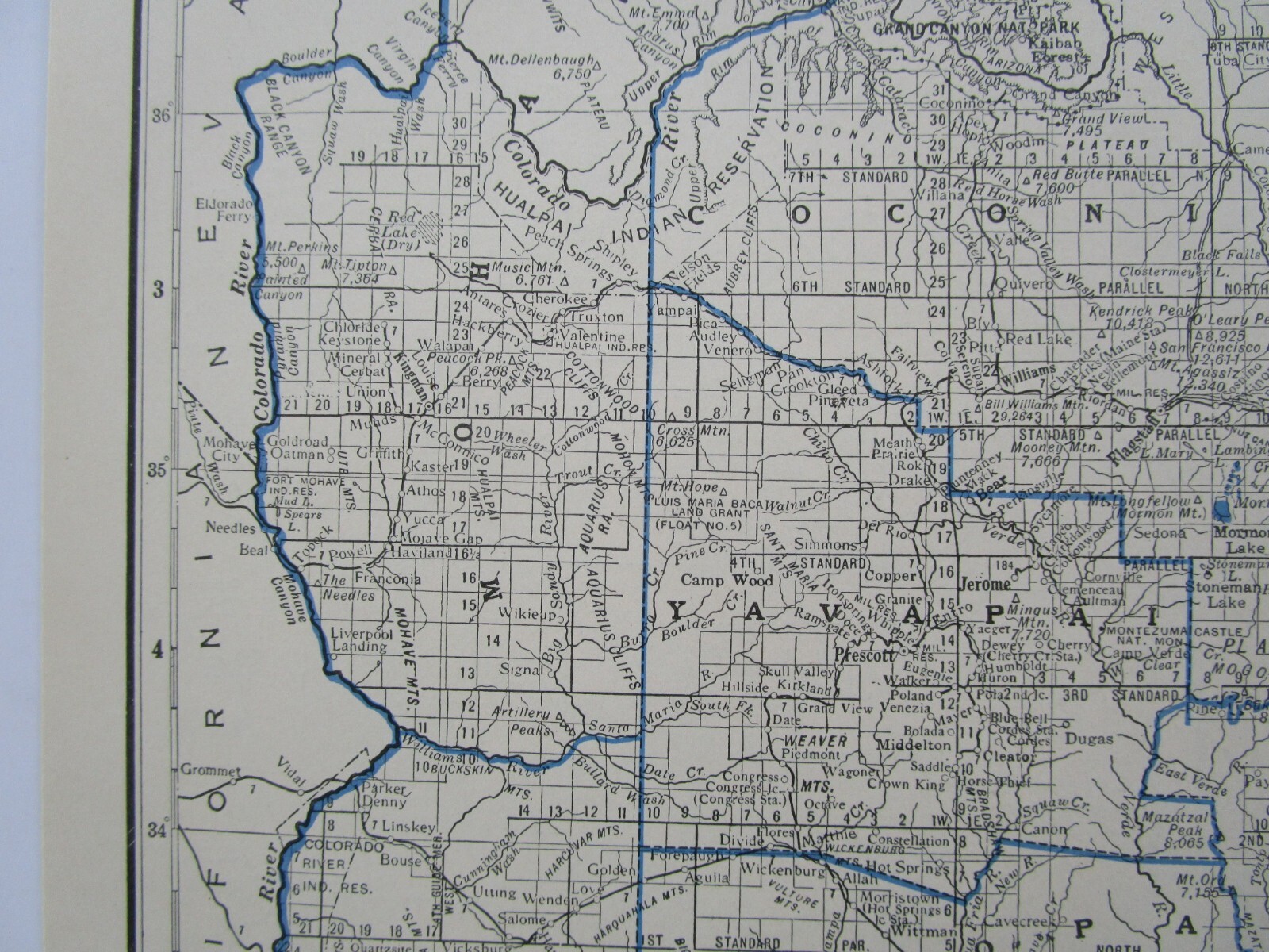 AZ AL GREAT DEPRESSION era 1931 ARIZONA RAILROAD Map NACOZARI RR or ALABAMA
