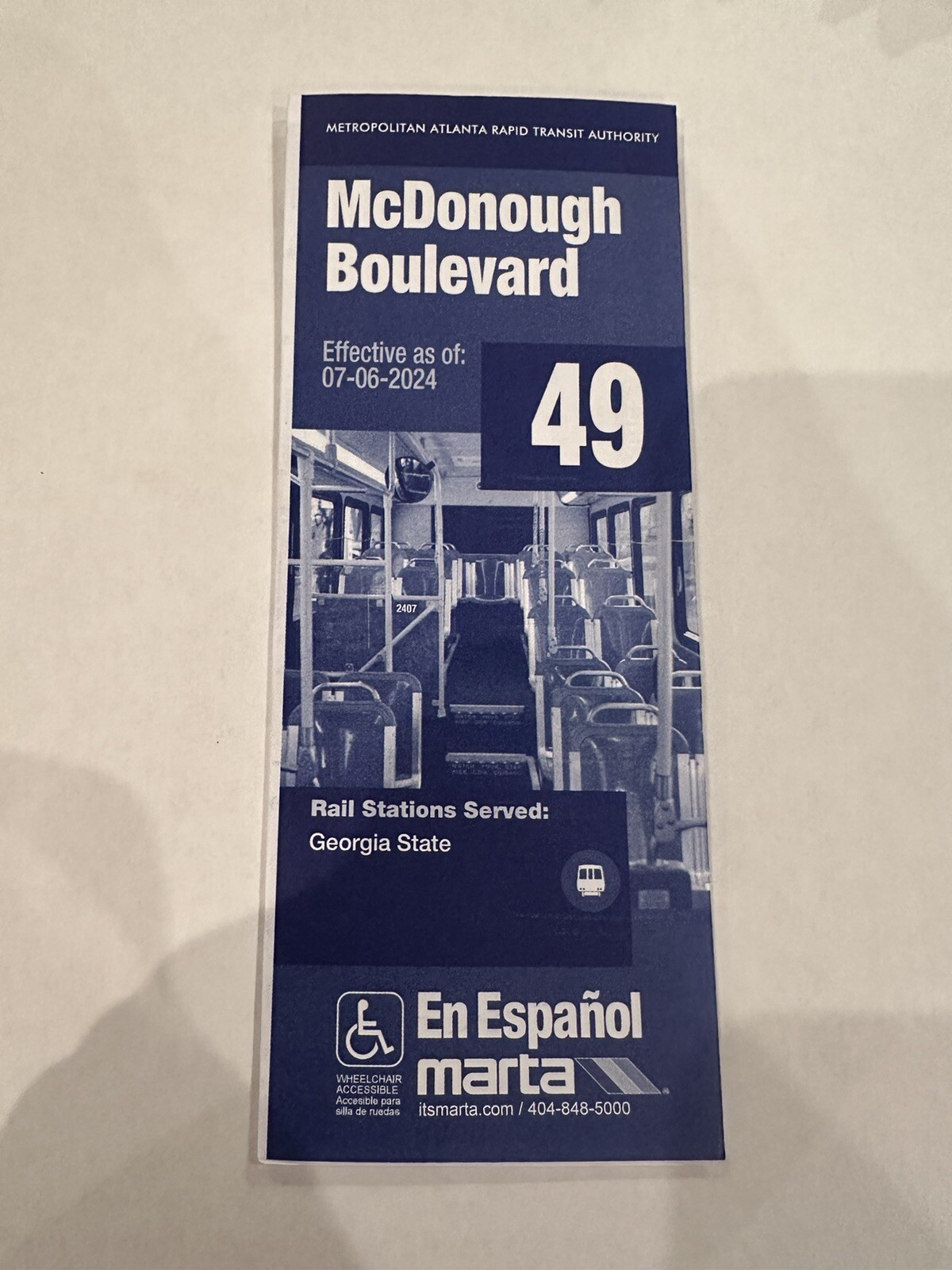 MARTA Bus Route 49 Map – McDonough Boulevard Schedule