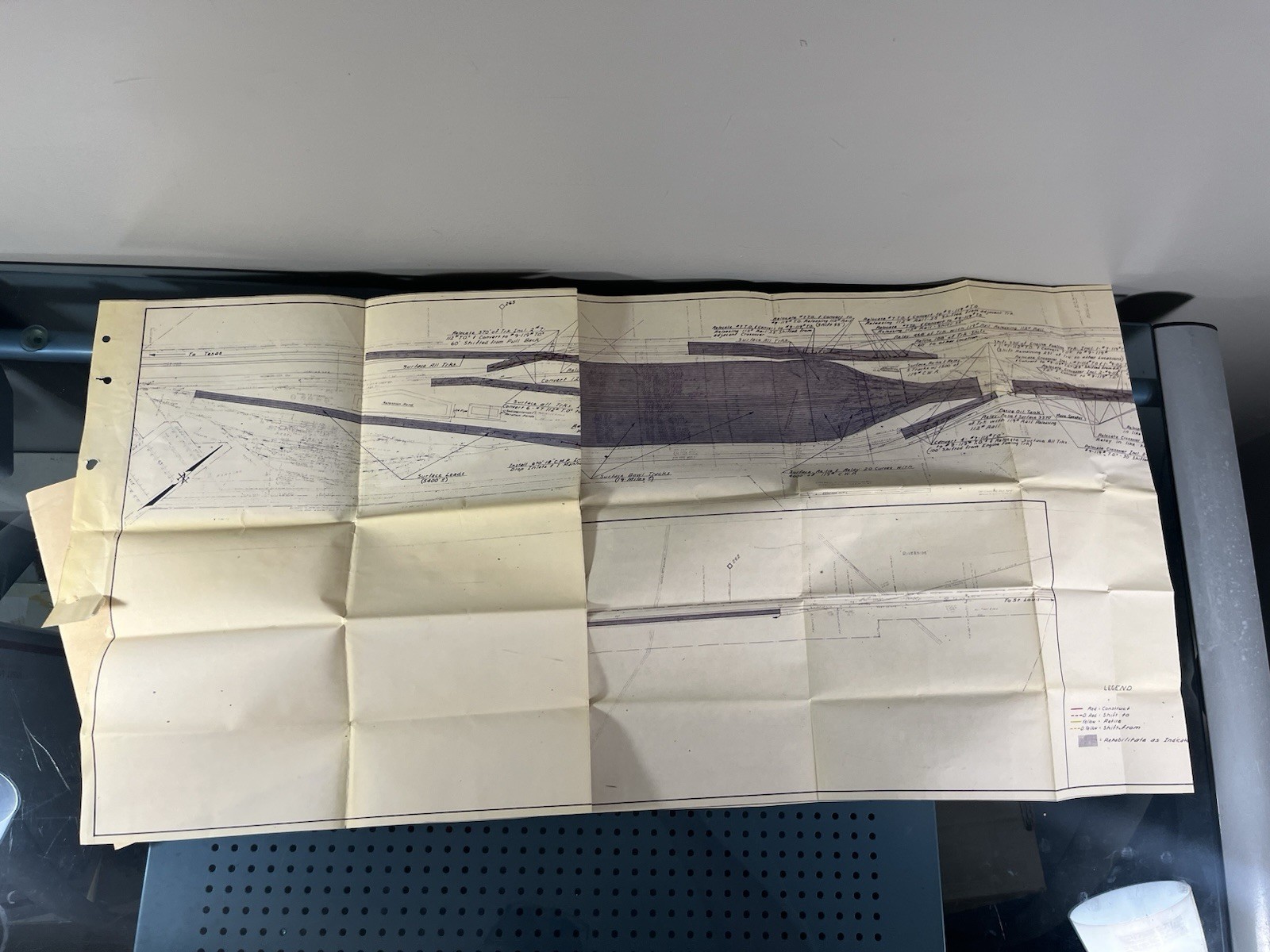 SSW Cotton Belt Railroad Yard Track Charts Pine Bluff, Arkansas 1978 2 Charts