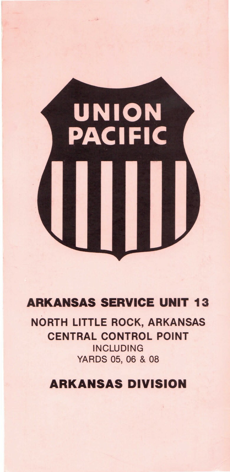 Union Pacific 1988 Arkansas Service Unit 13, AR Division ZTS PDF Pages on DVD