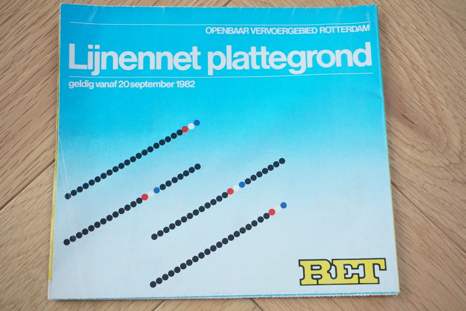 1982 RET Holland Netherlands Bus Tram Railway Route Map