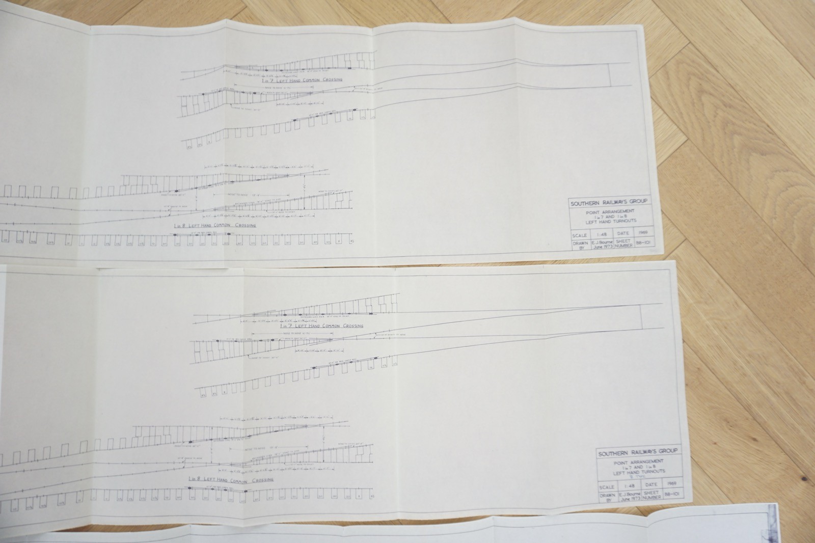 1960s Reprint Southern Region Railway Point Arrangements Diagrams x4