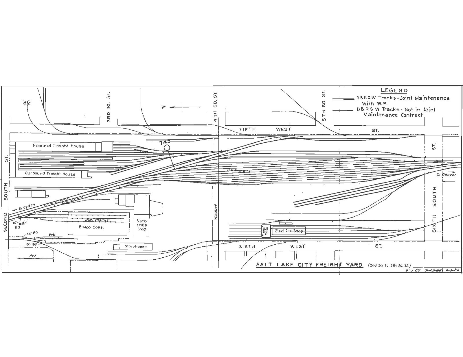 Denver & Rio Grande Western – West Area Track & Siding Drawing PDF Pages on DVD