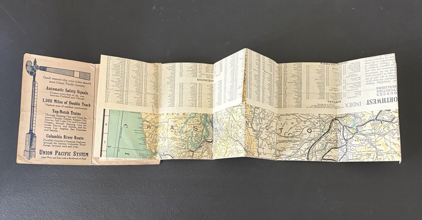 1915 Map Of The Pacific Northwest Oregon Washington Idaho Union Pacific System