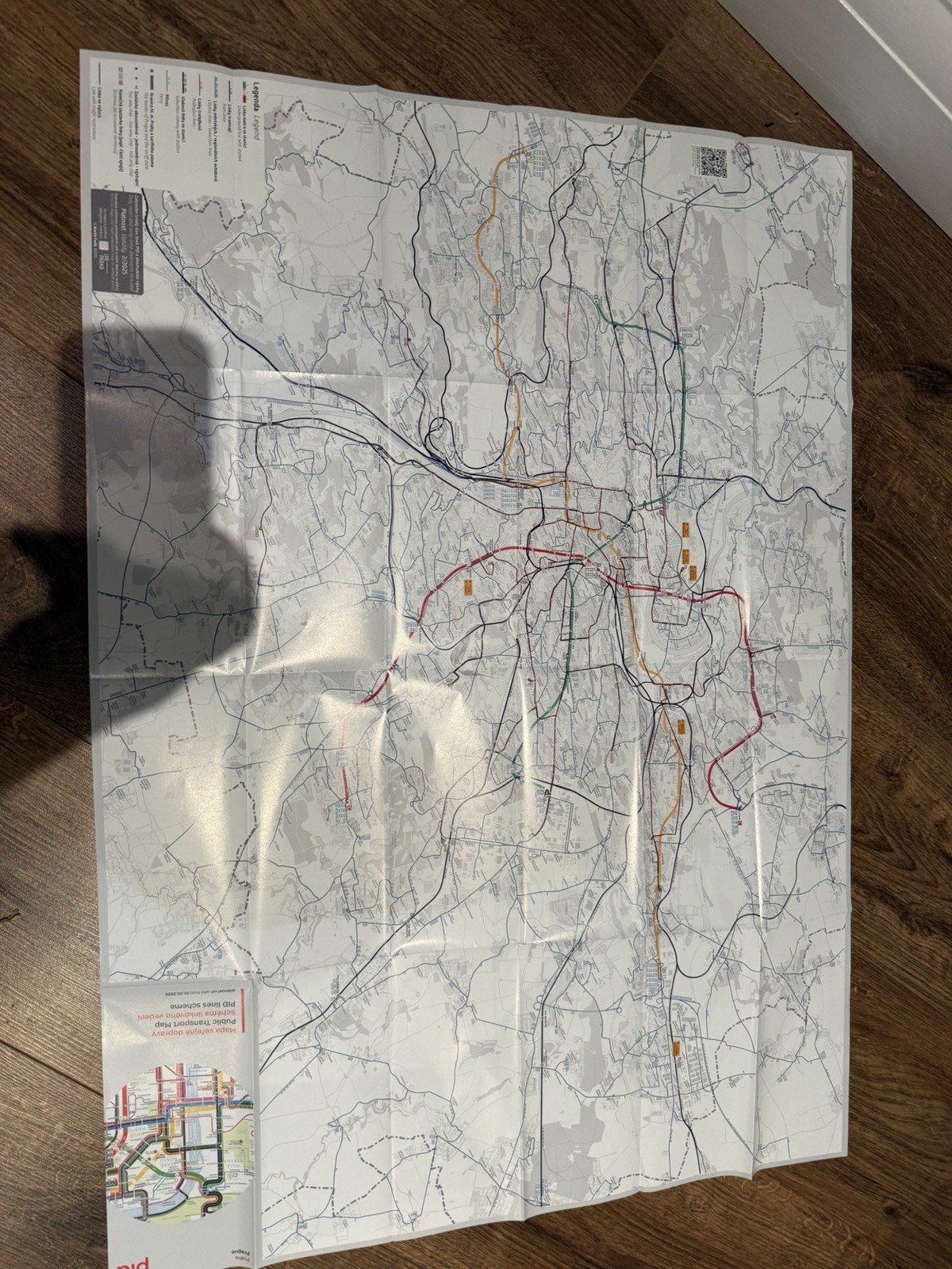 NEW Excellent Condition PRAGUE pid Public Transport Map Metro Bus Tram Feb 2025