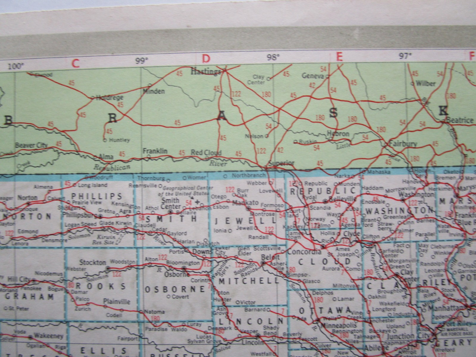 KS KY Vtg 1951 KANSAS RAILROAD Map KANSAS CITY SOUTHERN, CB&Q, ATSF or KENTUCKY