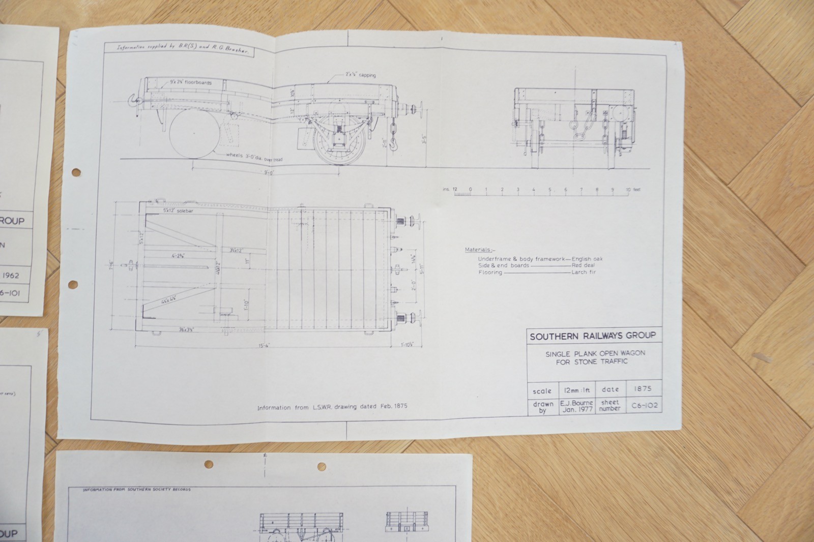 1960s Reprint Southern Region Railway Van & Wagon Diagrams x6