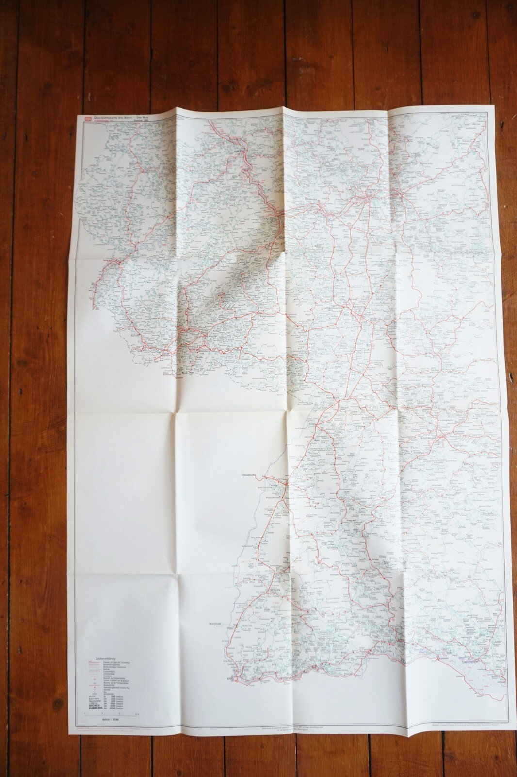 1984 – 1991 Germany Deutsche DB Railway Bus Map Collection Railwayana
