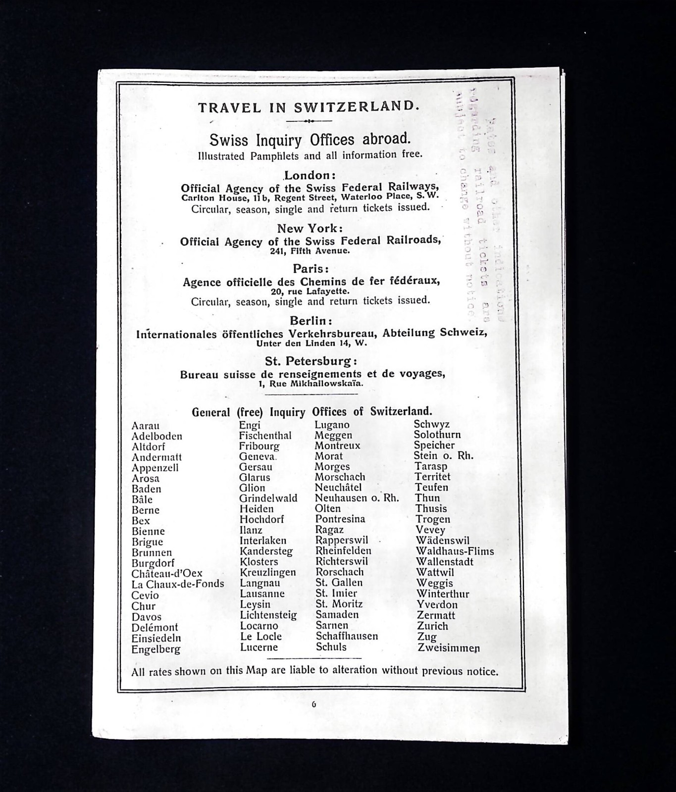 Original 1913 Swiss Federal Railways Tourist Map Of Switzerland Golden Age Rail