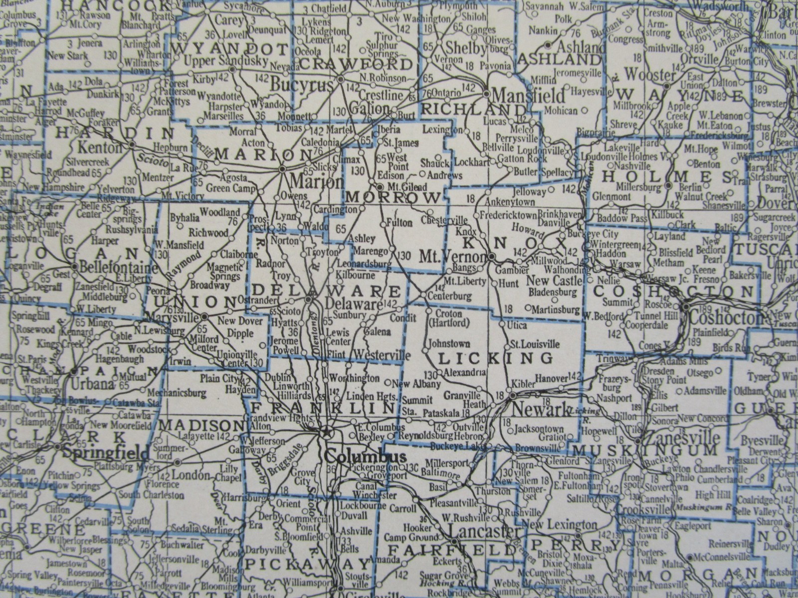 ND OH GREAT DEPRESSION ERA 1931 NORTH DAKOTA RAILROAD Map. C&NW SOO NP ~or~ OHIO