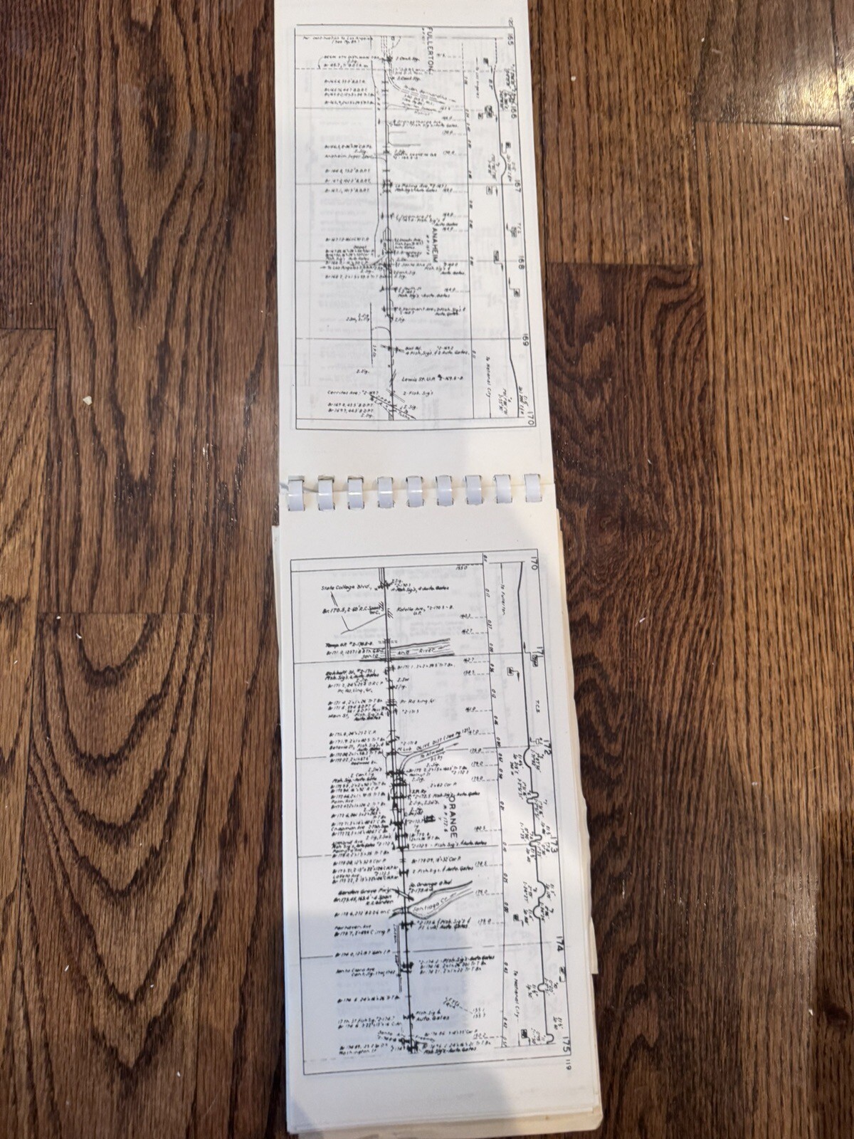 ATSF Santa Fe Track Chart Book 9 1972 Topock Los Angeles Fullerton San Diego