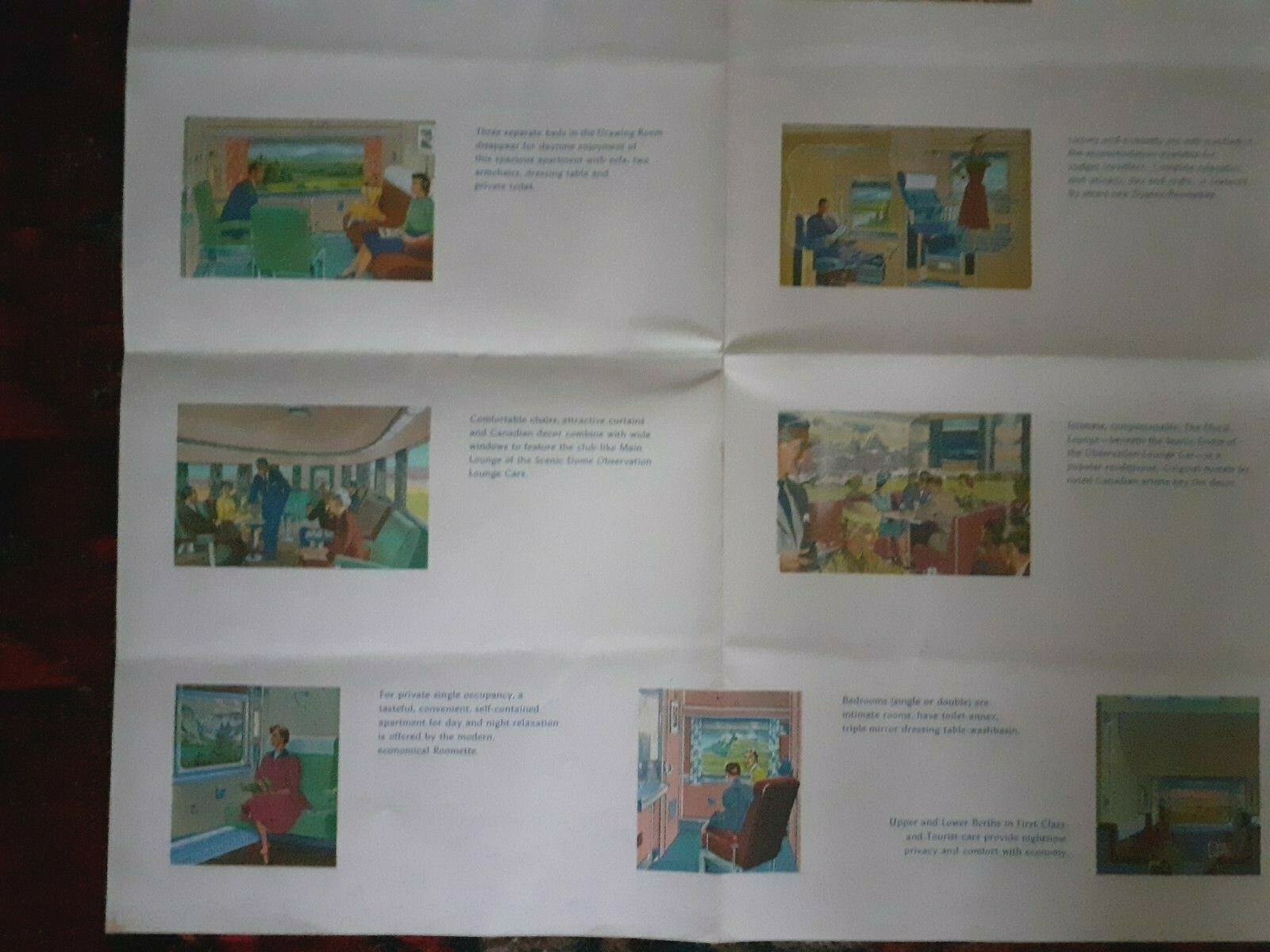CANADIAN PACIFIC – LARGE POSTER TYPE FOLDOUT BROCHURE – ALL SERVICES MAP – GREAT