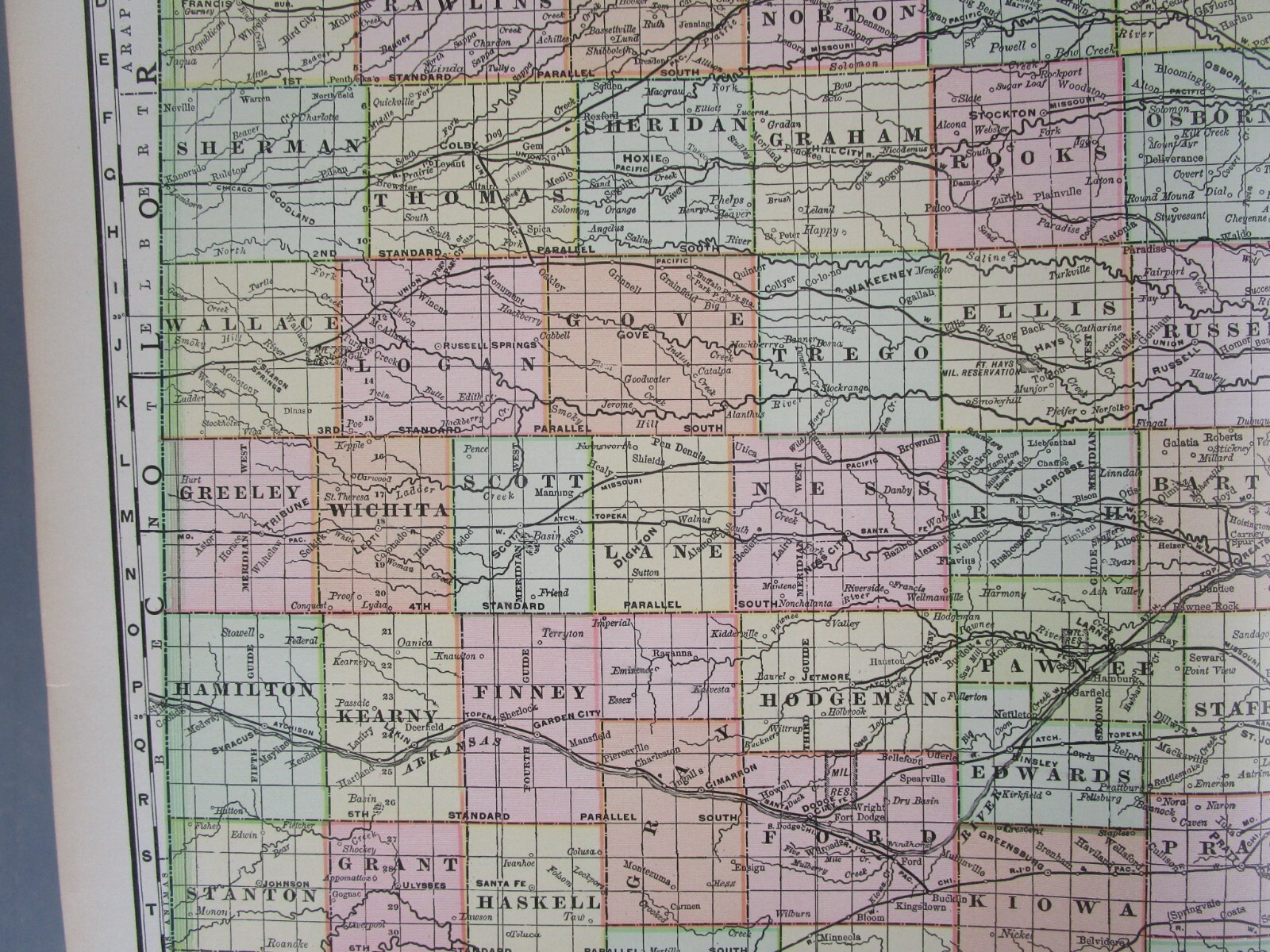 KS DATED 1902, 1888 KANSAS RAND McNALLY NEW BUSINESS ATLAS Map. Full index