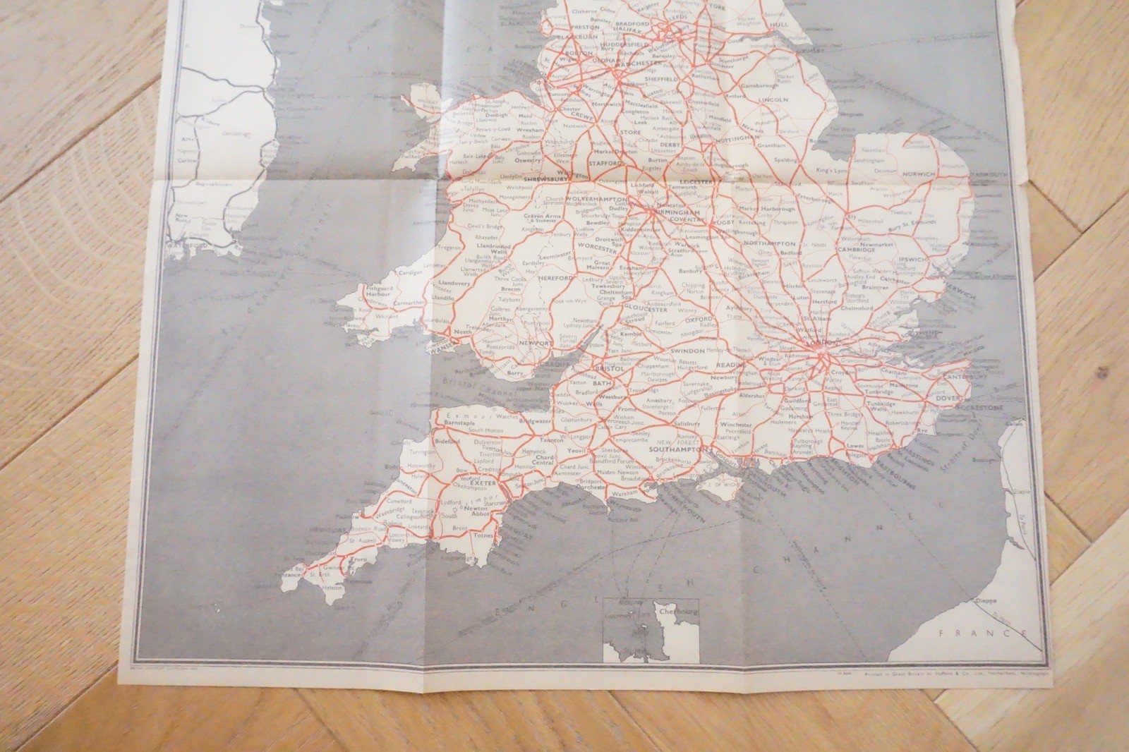 May 1960 British Rail London Midland Region Passenger Network Railway Map