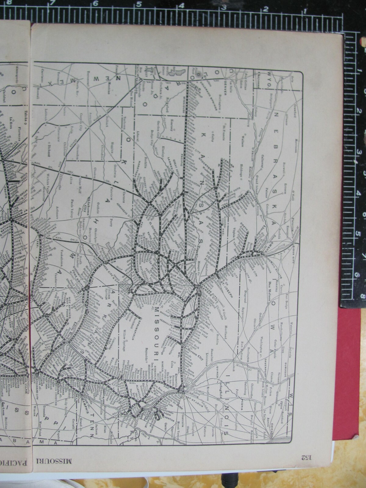 1924 MISSOURI PACIFIC RAILROAD 1925 SYSTEM MAP ROUTES CONNECTING TX LA OK + RRs