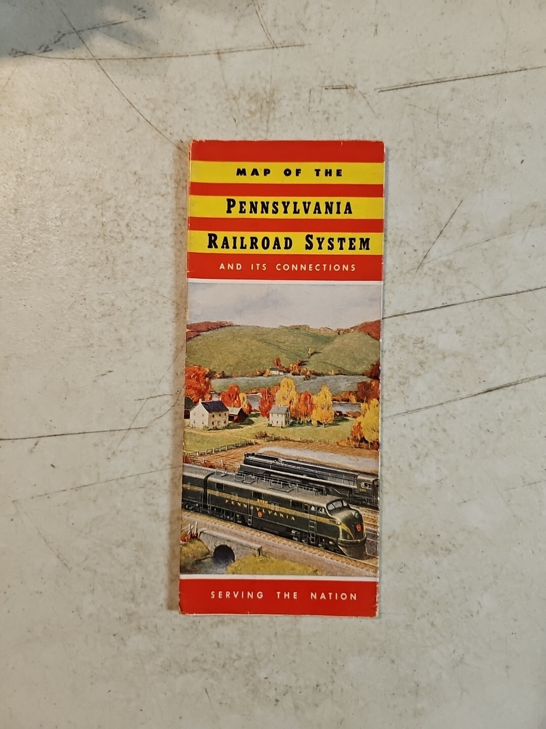 1948 PENNSYLVANIA RAILROAD SCENIC GUIDE MAP BROCHURE COLOR PHOTOS ILLUSTRATIONS