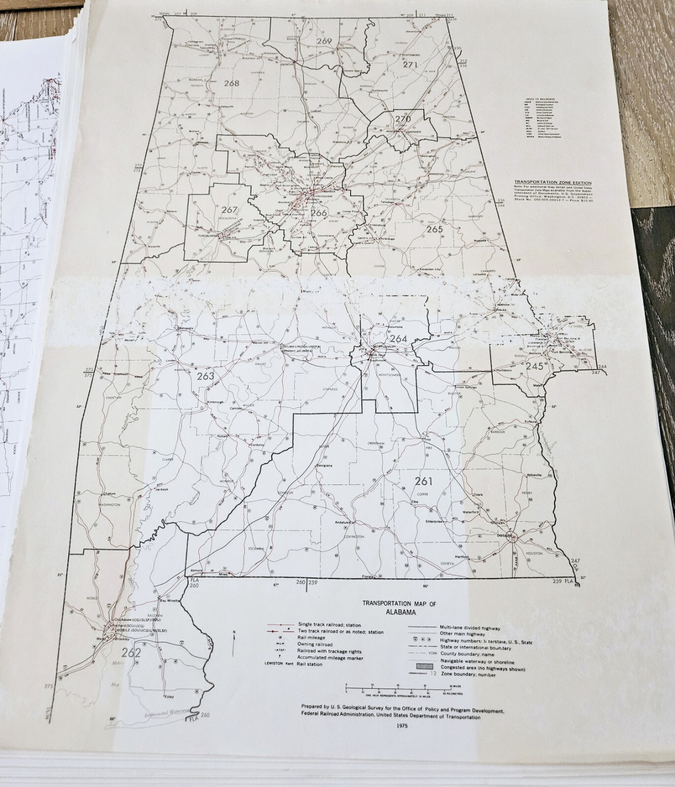 1975 US States Transportation Maps Set of 82 Fed Railroad Administration 22 x 17