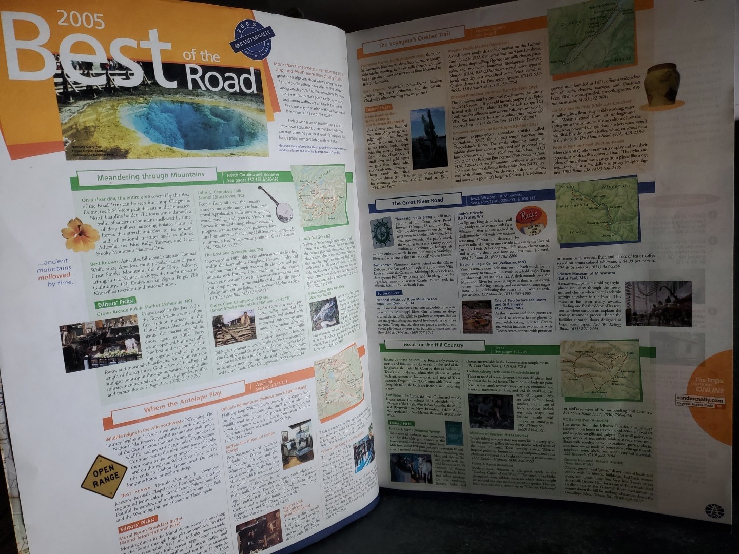 Rand McNally Road Atlas Large Scale 2005 USA Maps 32% Bigger 4800 Updates
