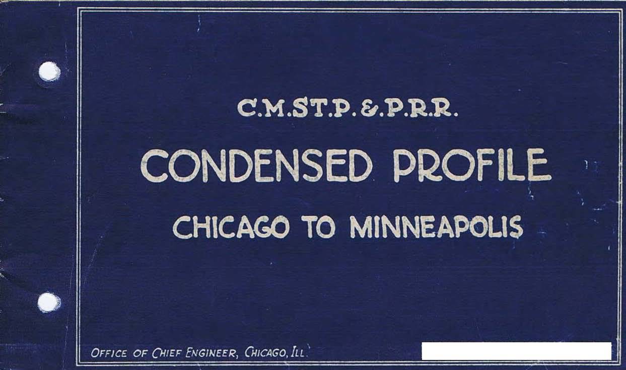 Milwaukee Road CMStP&P 1950 Chicago to Minneapolis Track Chart PDF Pages on DVD