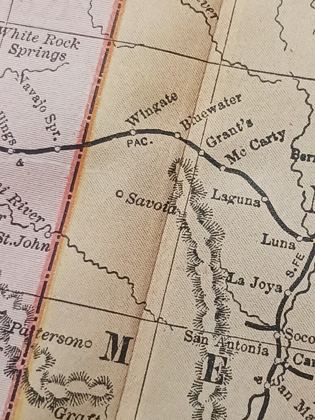 ~1895 Antique Railroad Map UTAH Colorado ARIZONA New Mexico All Train Lines 9×11
