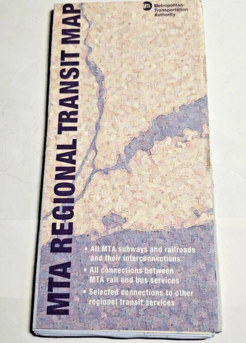 RARE Vintage MTA Regional Transit Guide Map NYC New York City LIRR Railroad SIRT