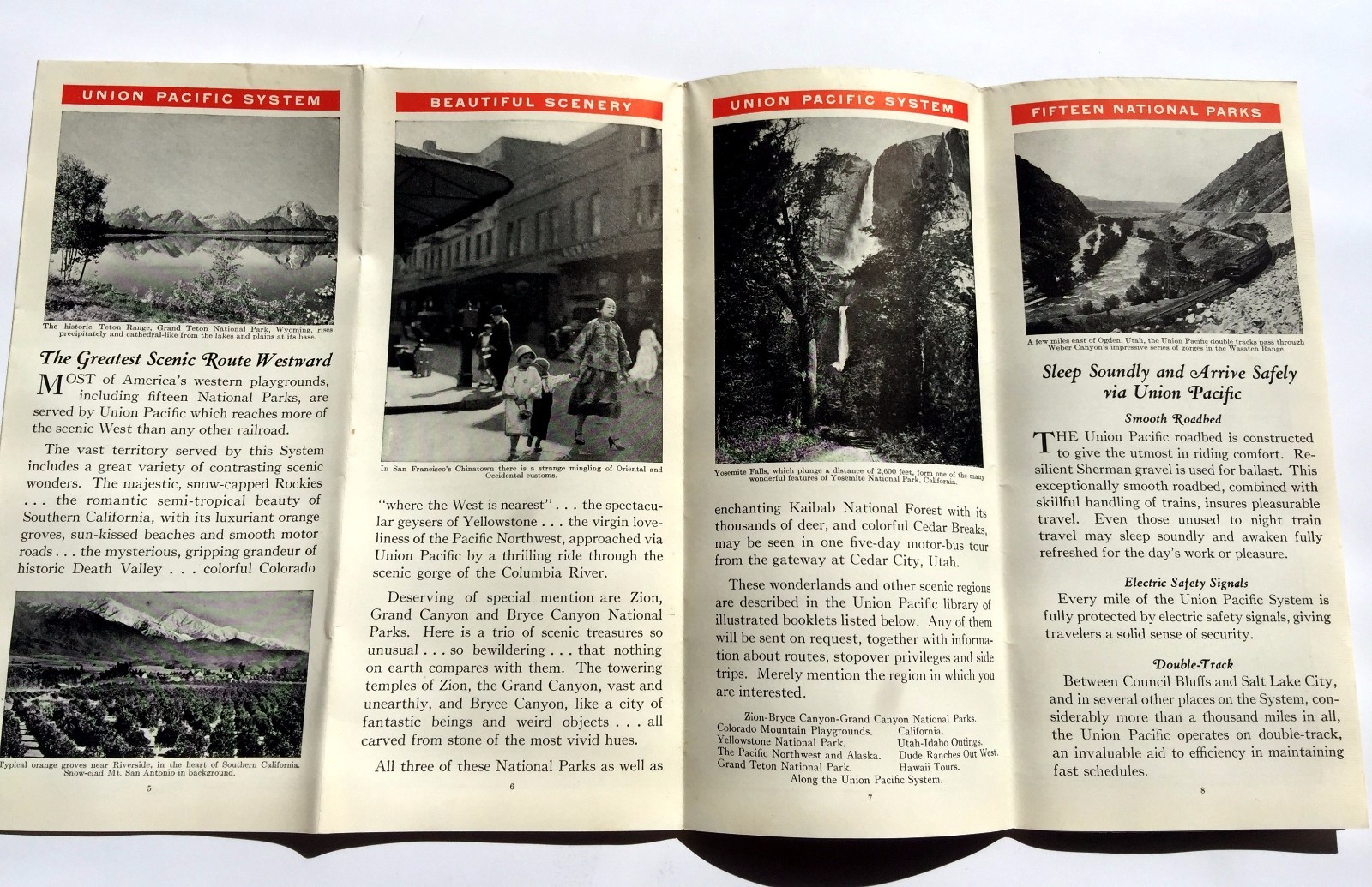 1931 Union Pacific Railroad / Train Map and Brochure