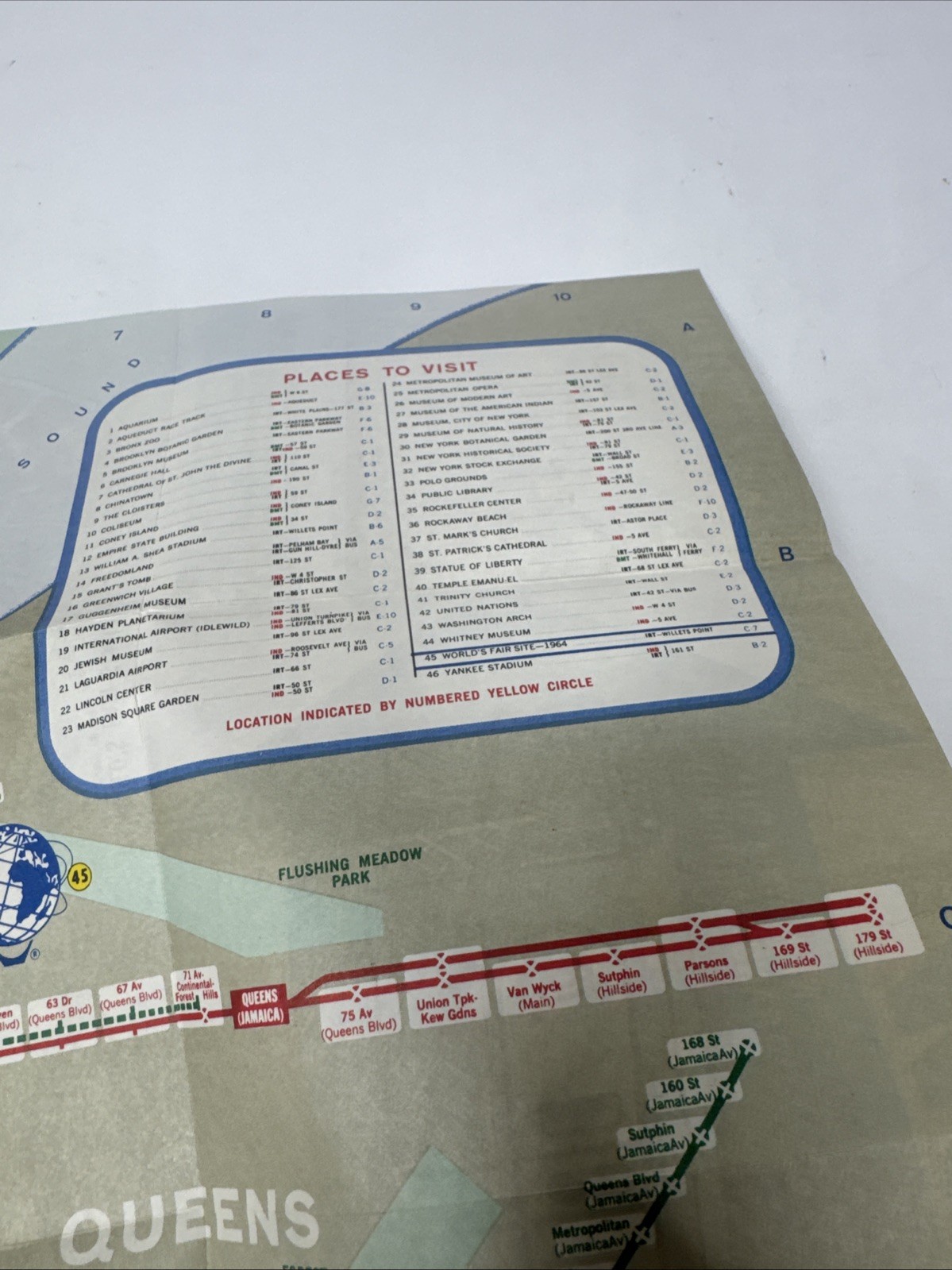 1964 NY Worlds Fair Subway Map New York City Transit Authority Vintage Original