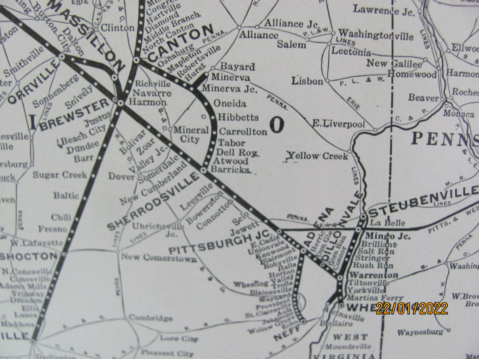 1925 WHEELING & LAKE ERIE RAILWAY W&LE RR SYSTEM MAP NEW YORK AREA DEPOT HISTORY
