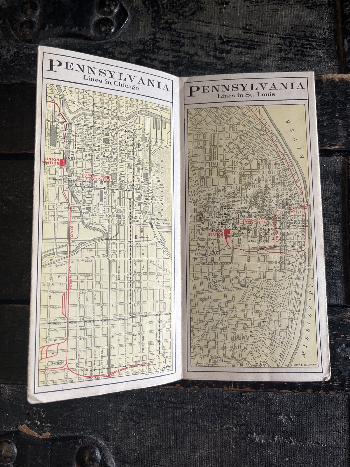 PENNSYLVANA RAILROAD 1919 MAPS OF UNITED STATES & PRINCIPAL TERMINALS SYSTEM