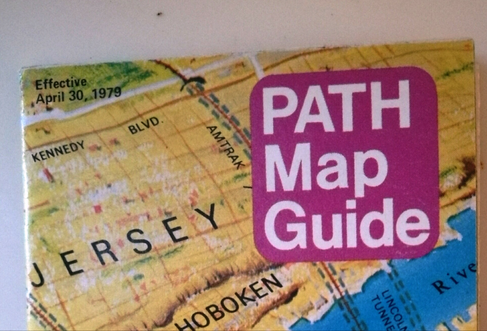 Vintage USA Railway Map of 1979 – New York rail connection with New Jersey
