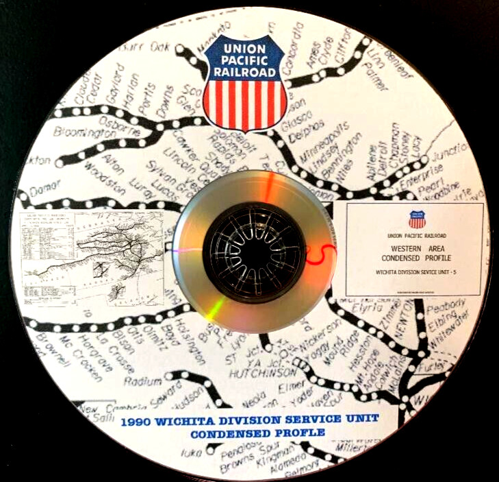 Union Pacific 1990 Wichita Division – 5 Condensed Profile PDF Pages on DVD