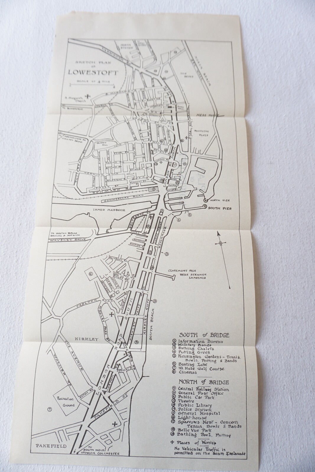 c1930 Lowestoft LNER Railway Map