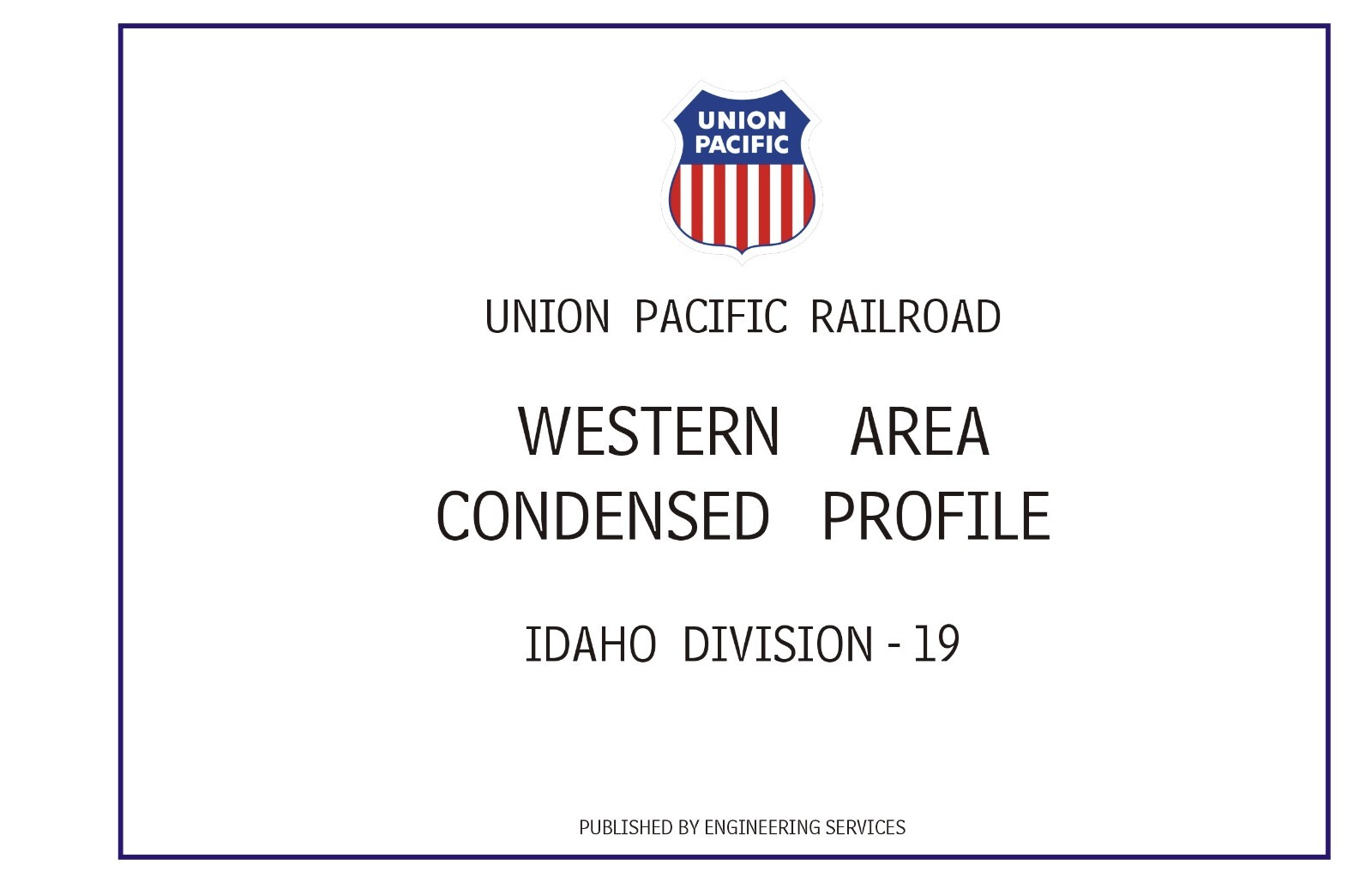 Union Pacific 1989 Idaho Division – 19 Condensed Profile PDF Pages on DVD