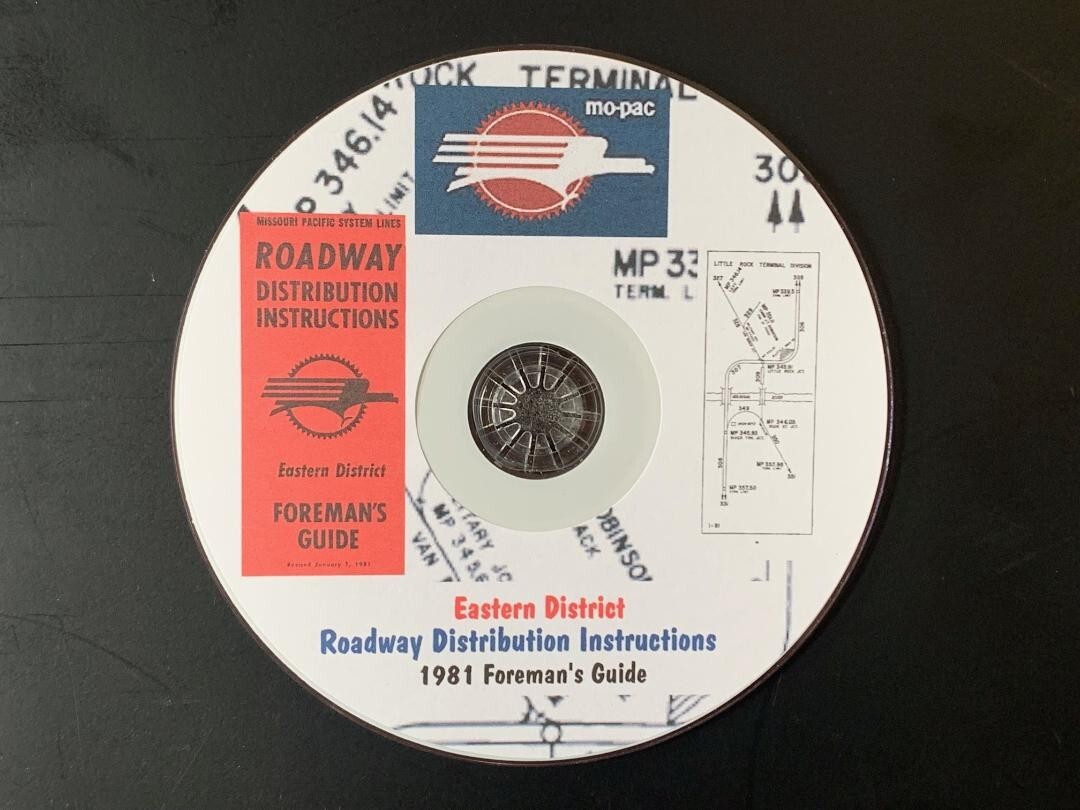 Missouri Pacific 1981 Eastern District Roadway Foreman’s Guide PDF Pages on DVD