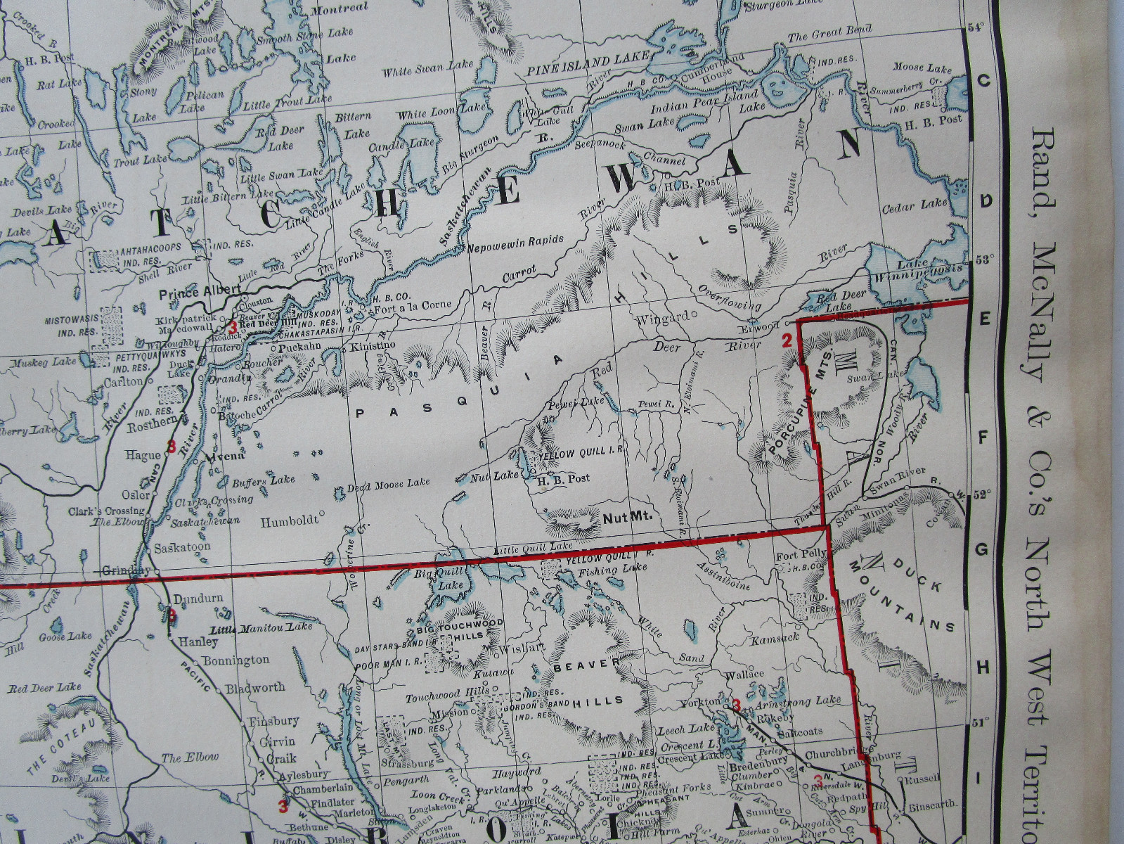 Lg 1901 CANADA NORTHWEST TERRITORIES RAILROAD Map McN Business ST MARYS RIVER RR