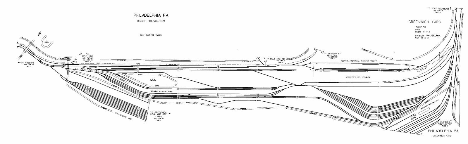 Conrail 1991 Philadelphia Div Volume 4 ZTS Zone-Track-Spot Maps PDF Pages on DVD