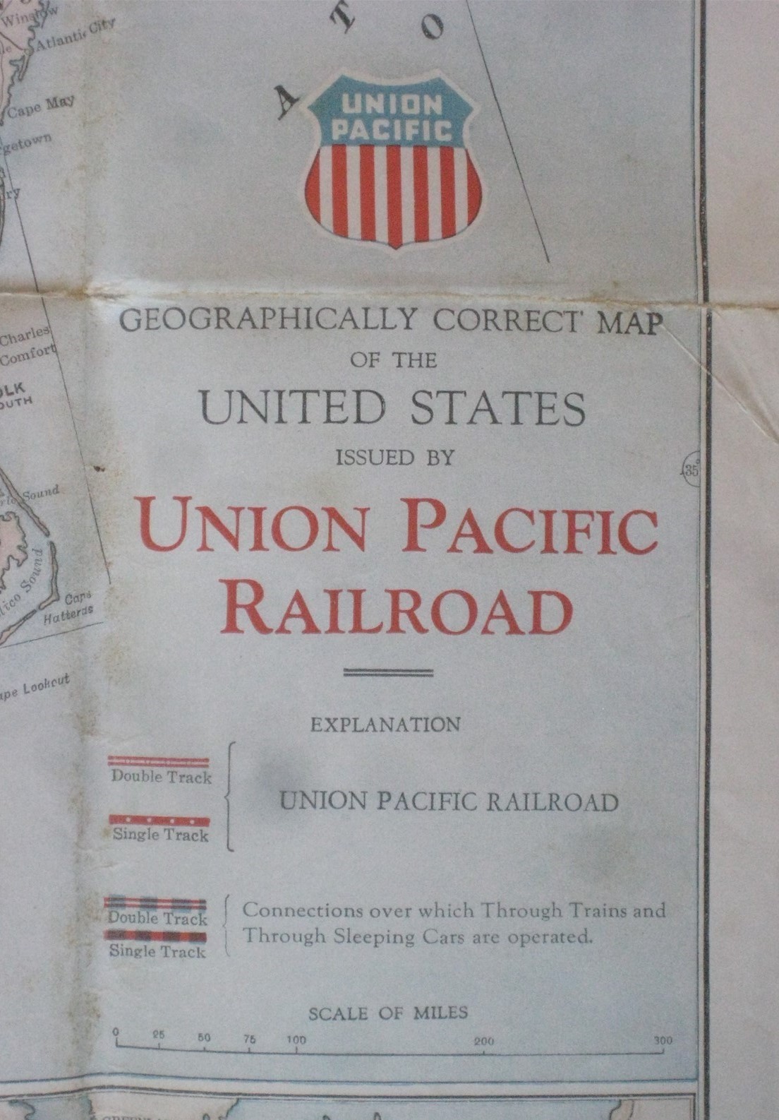 1947 UNION PACIFIC RAILROAD United States System Map Connections Photos History