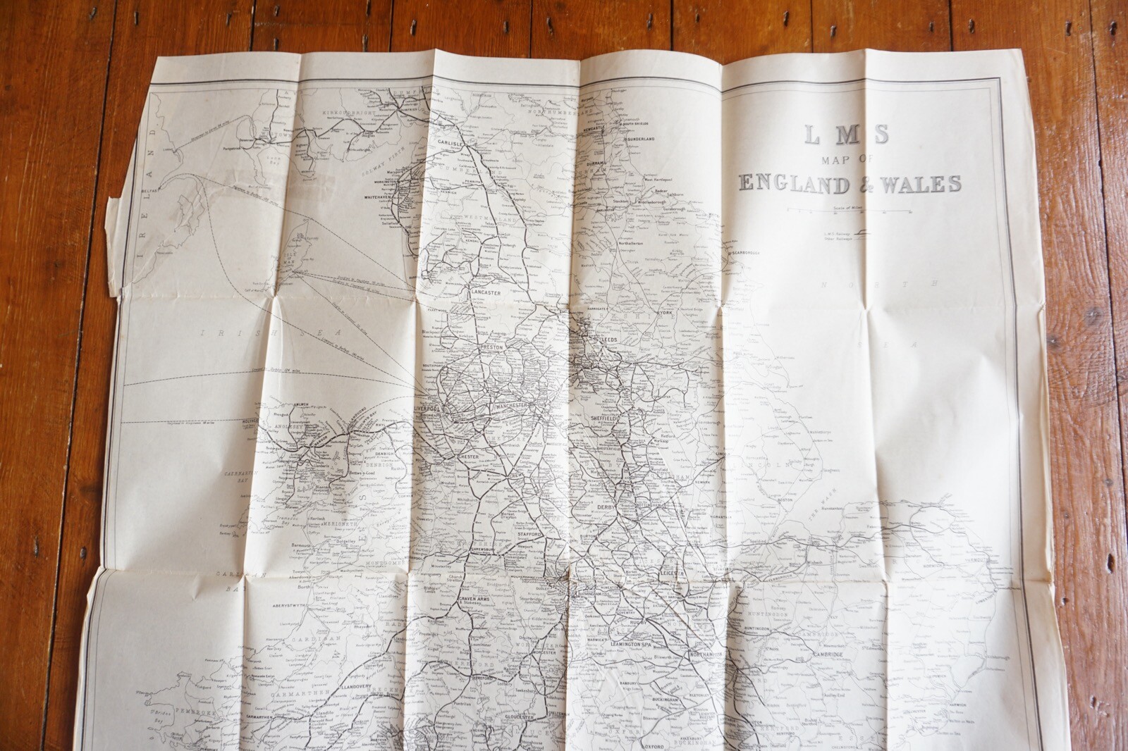 1928 LMS London Midland Scottish Railway Map