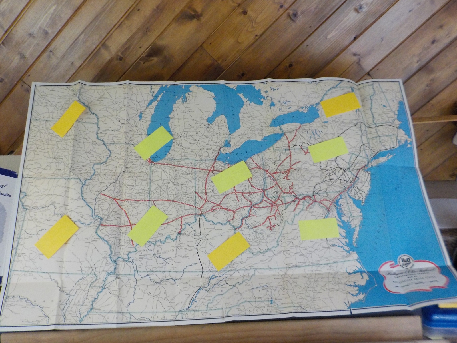 Map Baltimore & Ohio Railroad System 1951 August