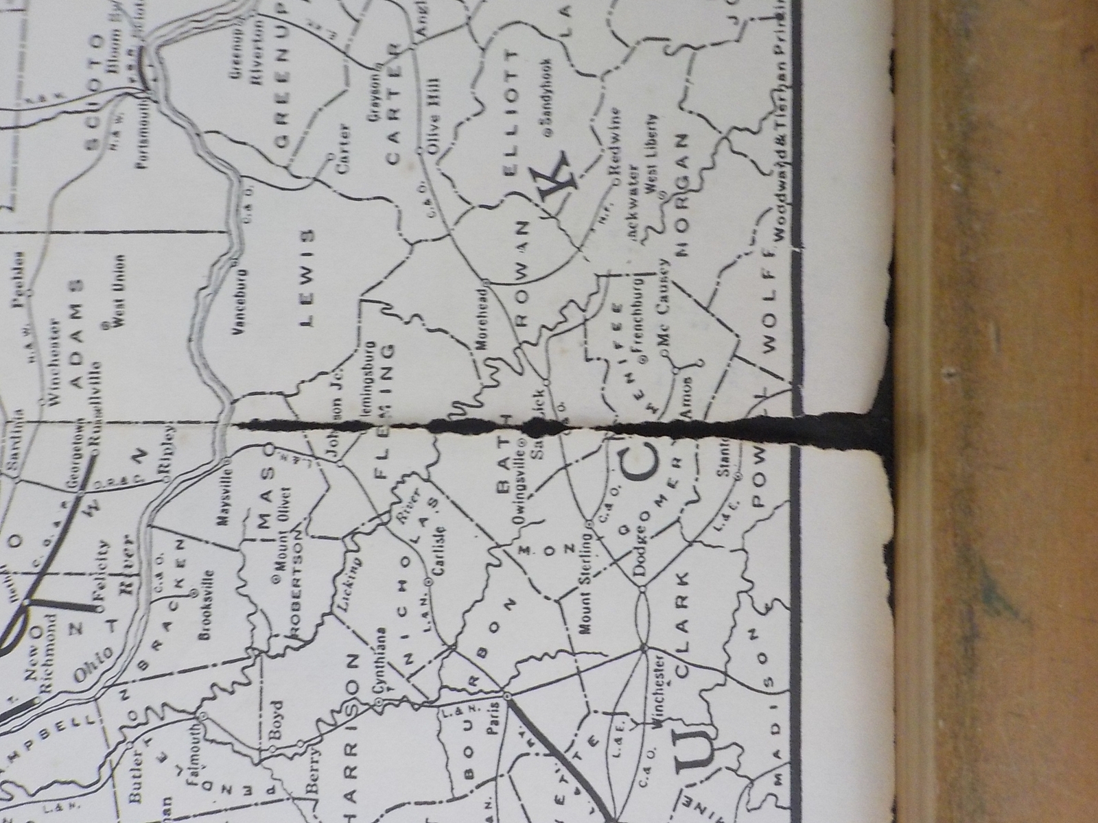 Map Central ELectric Traffic Association 1912-1923 REPRODUCED 1941