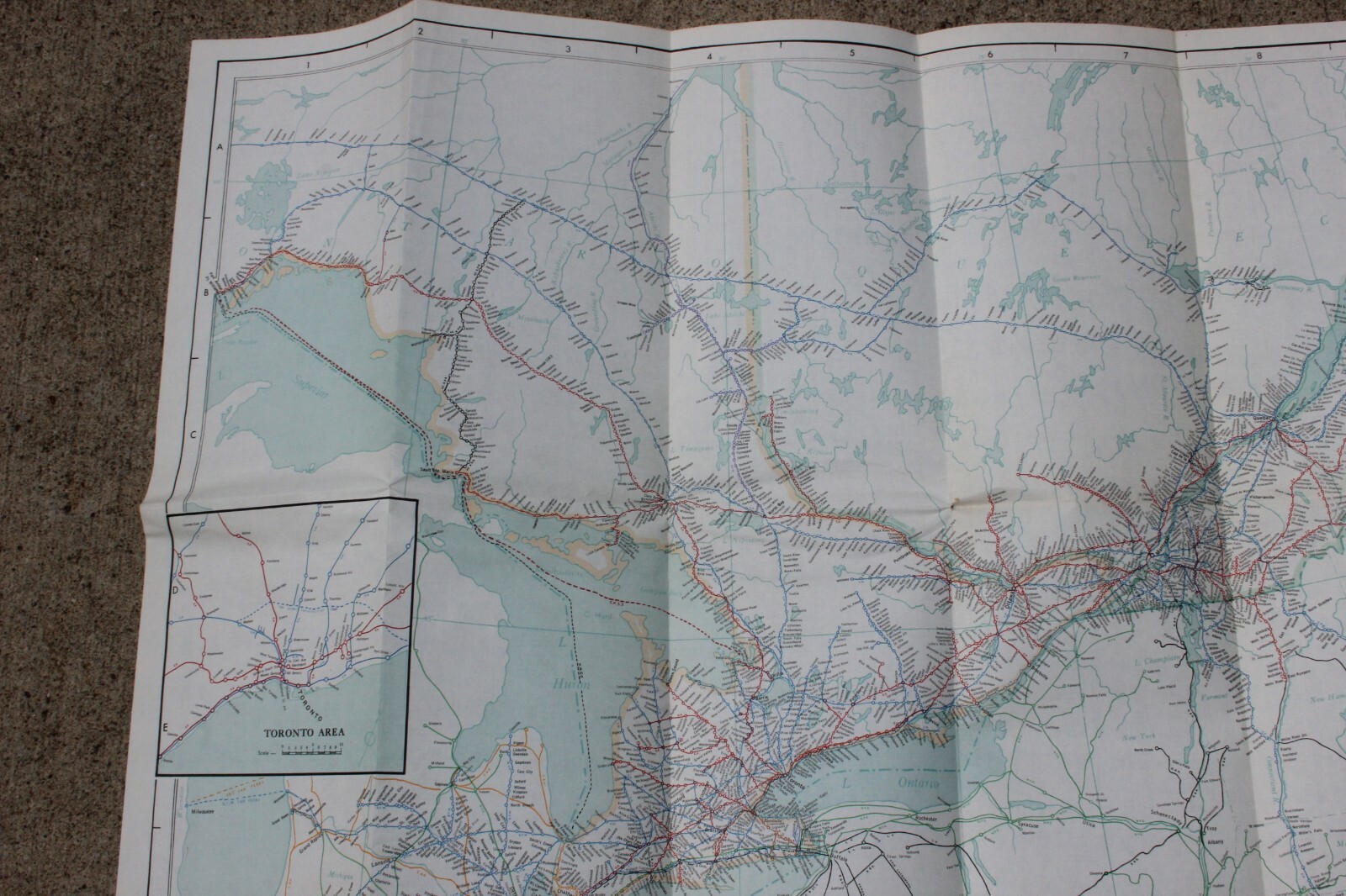 Railroad Map of Eastern Canada by Canadian Freight Association
