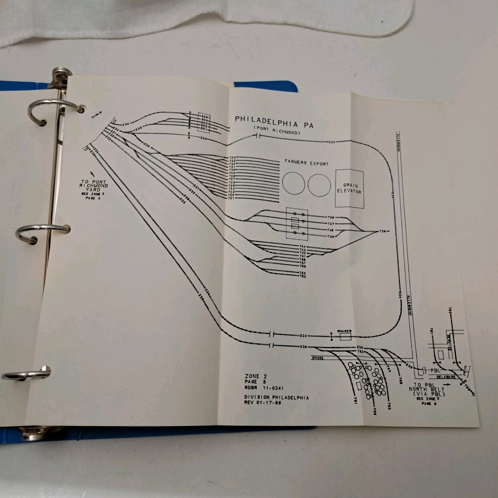 Conrail ZTS Maps Philadelphia Division Stations Department Quality Control 1987