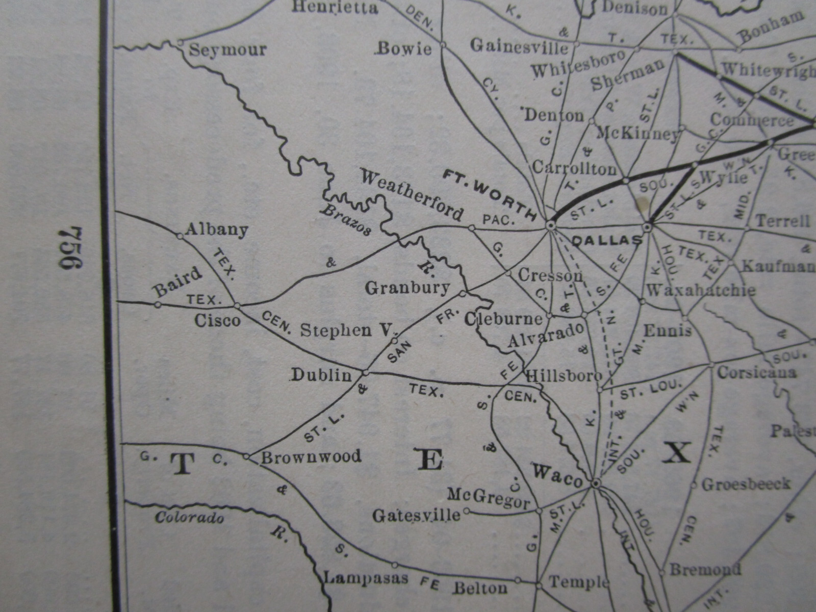 Antique 1904 LOUISIANA & ARKANSAS Railway System Map from 19O4 Poor’s INDIAN TER