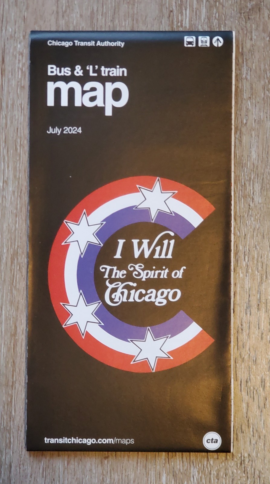CHICAGO TRANSIT AUTHORITY (CTA) BUS and RAIL “L” MAP July 2024