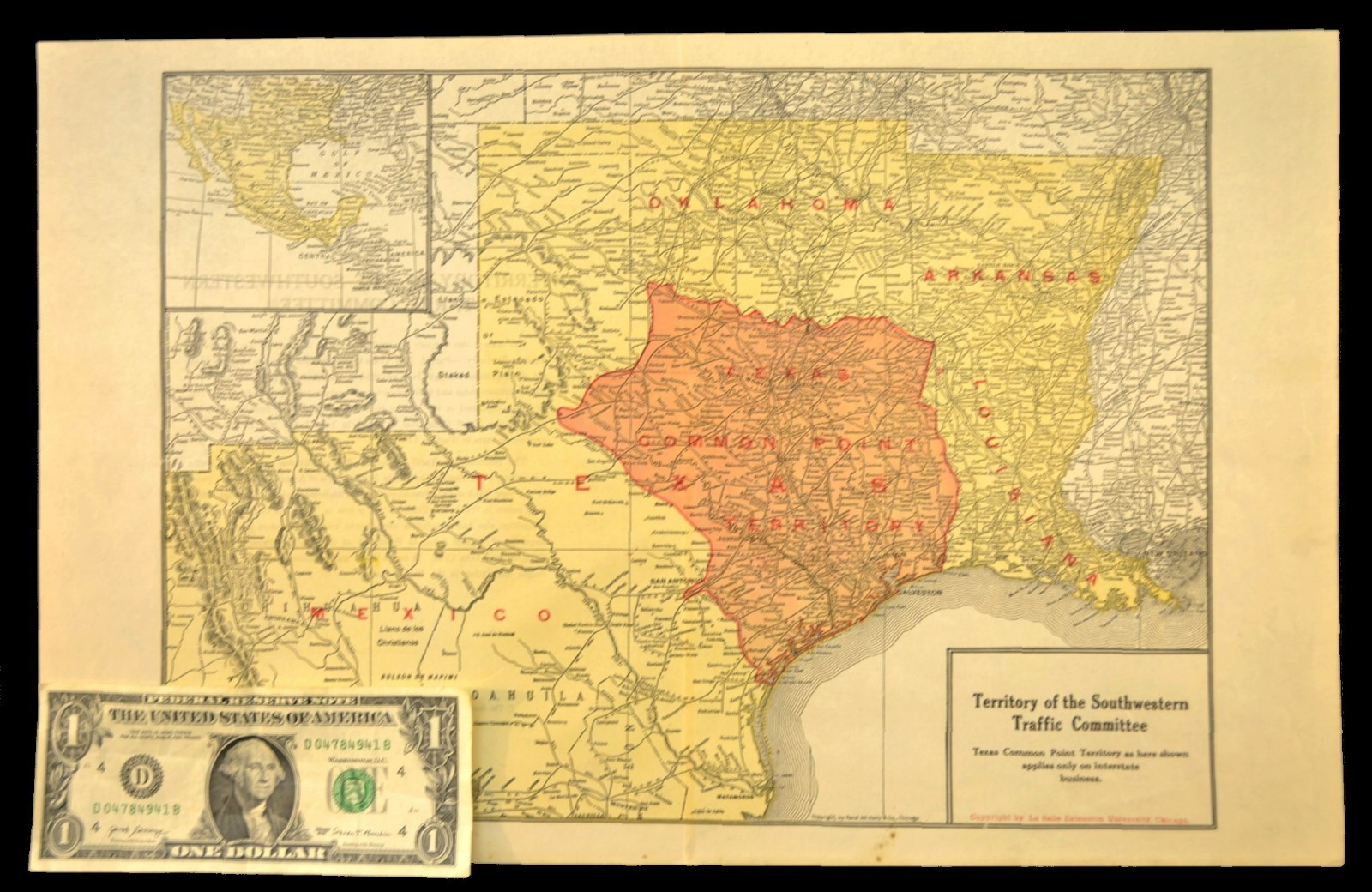 Southwestern Traffic Committee RR Map Texas Central Point Territory Louisiana