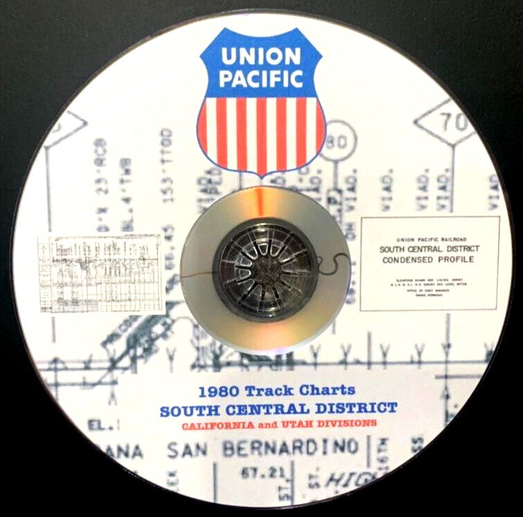 Union Pacific 1980 South Central District Condensed Profile PDF Pages on DVD