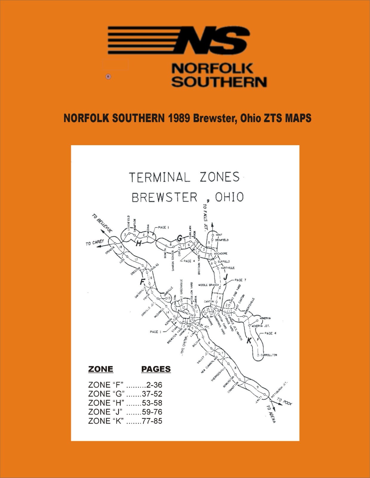 Norfolk Southern 1989 Brewster – Akron & Canton Ohio ZTS Book PDF Pages on DVD