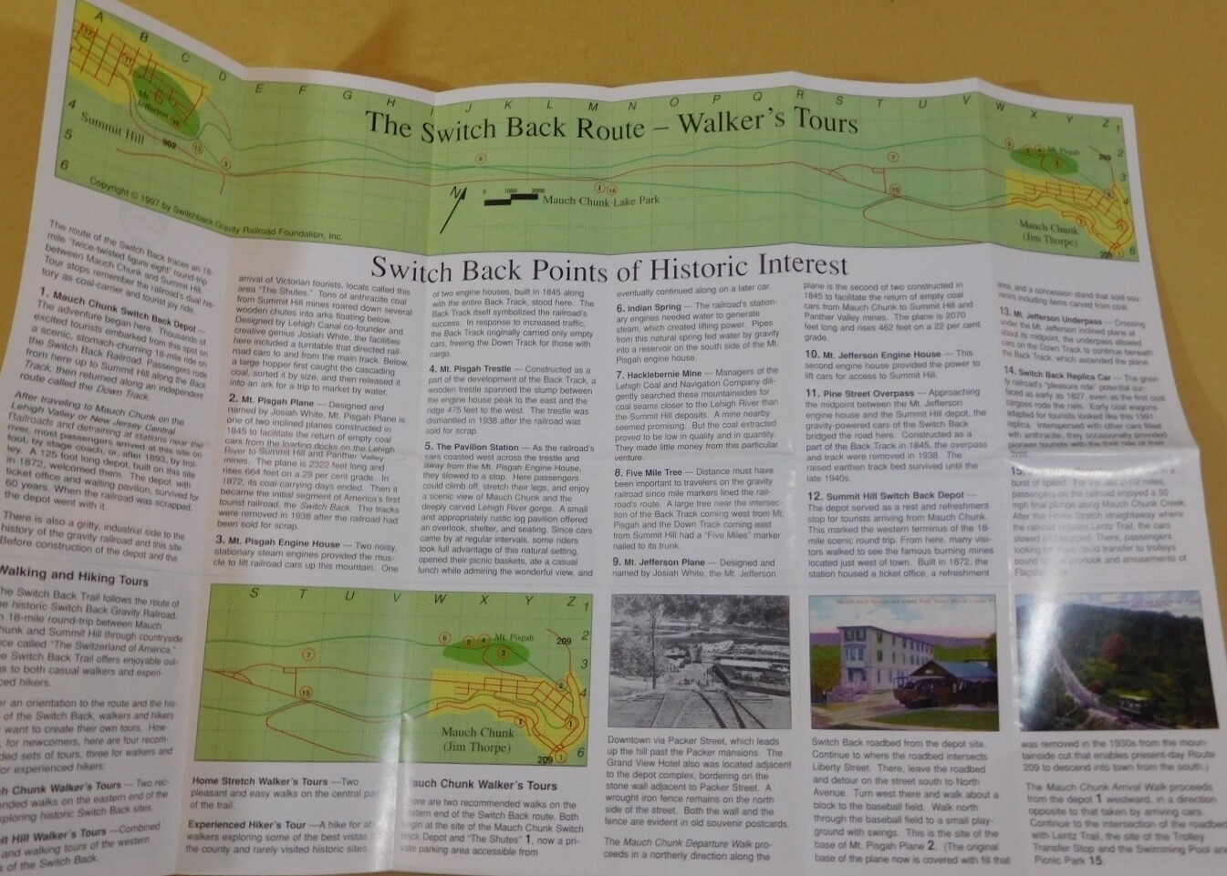Route of the Switch Back A Walker’s Tour Brochure and Trail Guide 1997